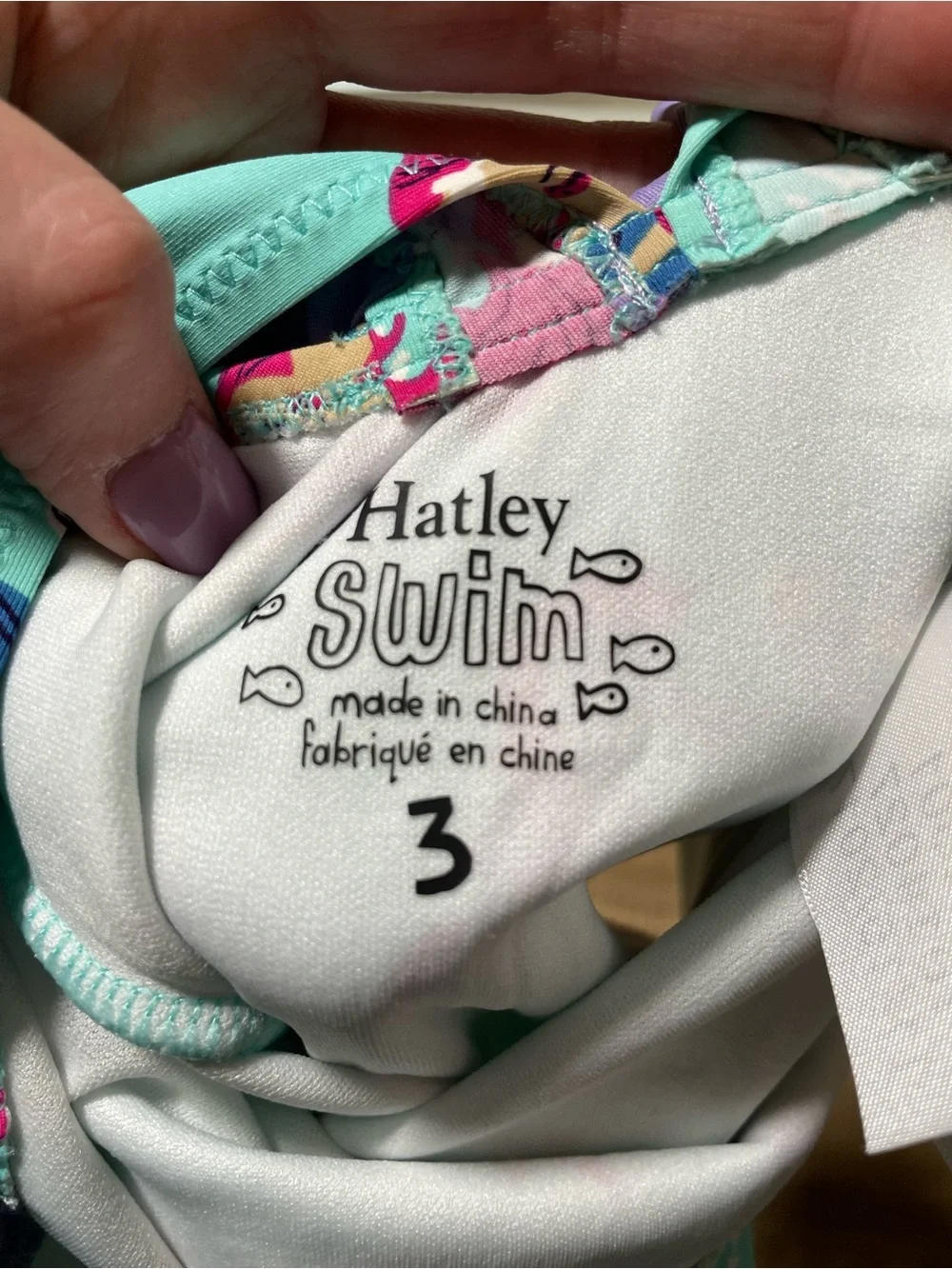 Hatley Toddler Girls' Turquoise Mermaid Print One-Piece Swimsuit - Kids Swim NeW
